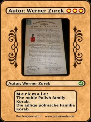 cover image of The noble Polish family Korab. Die adlige polnische Familie Korab.